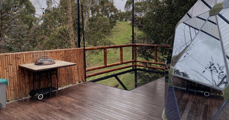 zona bbq en glamping antioquia